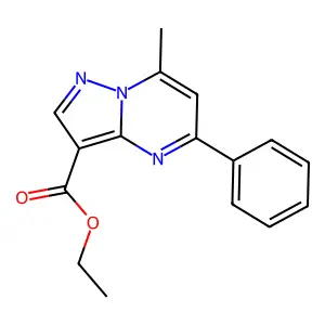 Ethyl 7-methyl-5-phenylpyrazolo[1,5-a]pyrimidine-3-carboxylate structure