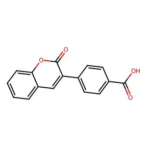4-(2-oxo-2H-chromen-3-yl)benzoic acid structure