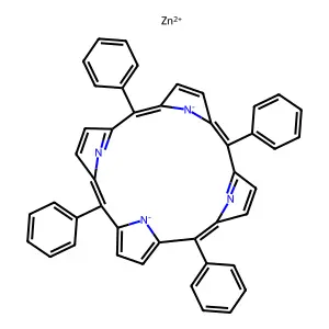 Zinc tetraphenylporphyrin structure