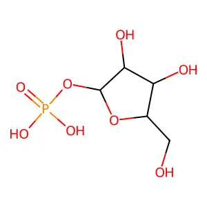 1-O-磷酸戊呋喃糖 structure