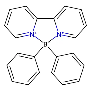 Boron(1+),2'-bipyridine)diphenyl-, chloride structure