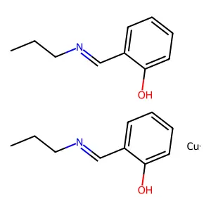Copper(II) N-n-propylsalicylaldimine chelate structure