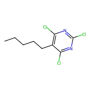 Pyrimidine, 2,4,6-trichloro-5-pentyl- structure