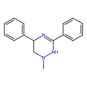 1-Methyl-3,5-diphenyl-1,2,5,6-tetrahydro-1,2,4-triazine structure