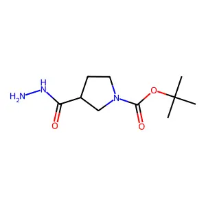 (S)-1-Boc-pyrrolidine-3-carboxylic acid hydrazide structure