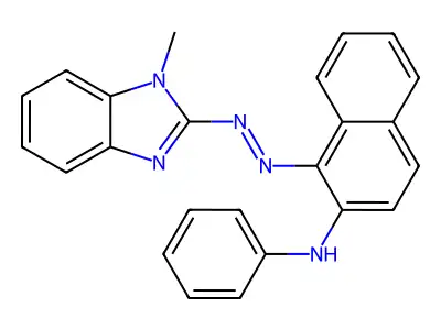 2-Naphthalenamine, 1-[(1-methyl-1H-benzimidazol-2-yl)azo]-N-phenyl- structure
