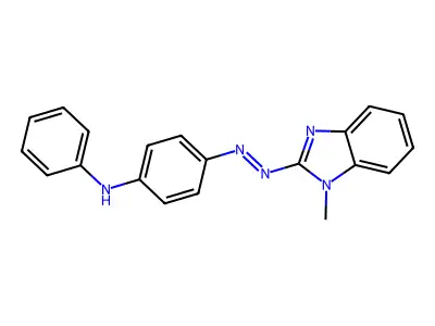 4-[(E)-(1-methyl-1H-benzimidazol-2-yl)diazenyl]-N-phenylaniline structure