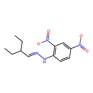 N-(2-ethylbutylideneamino)-2,4-dinitroaniline structure