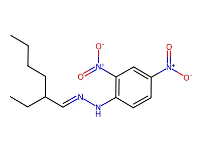 2-Ethylhexanal 2,4-dinitrophenylhydrazone structure
