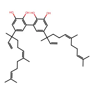 5,5'-双(3,7,11-三甲基十二碳-1,6,10-三烯-3-基)联苯-2,2',3,3'-四醇 structure