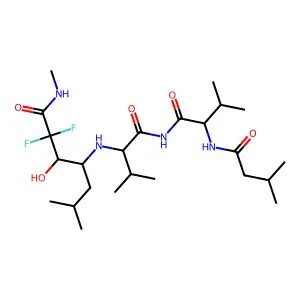 Isovaleryl-valyl-valyl-(4-amino-2,2-difluoro-3-hydroxy-N,6-dimethylheptanamide) structure