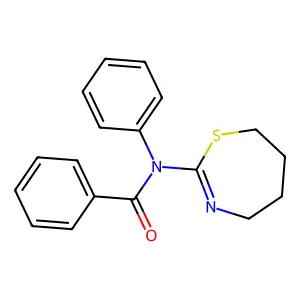 N-phenyl-N-(4,5,6,7-tetrahydro-1,3-thiazepin-2-yl)benzamide structure