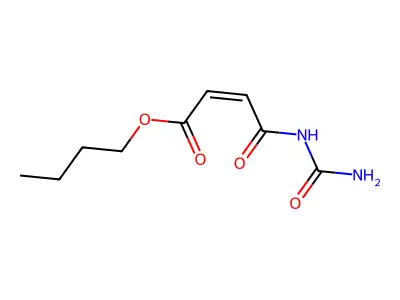 Butyl 4-(carbamoylamino)-4-oxobut-2-enoate structure