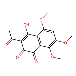 3-Acetyl-4-hydroxy-5,7,8-trimethoxynaphthalene-1,2-dione structure