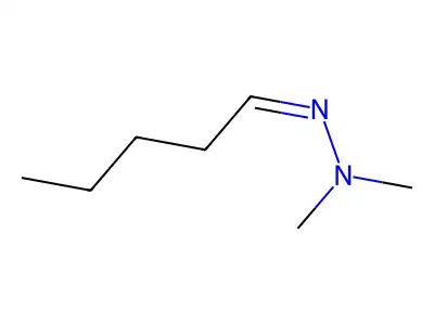 Dimethylhydrazone valeraldehyde structure