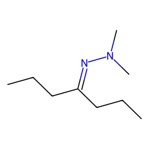 4-Heptanone, dimethylhydrazone structure