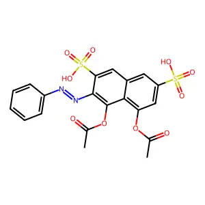 2,7-Naphthalenedisulfonic acid, 4,5-bis(acetyloxy)-3-(phenylazo)- structure