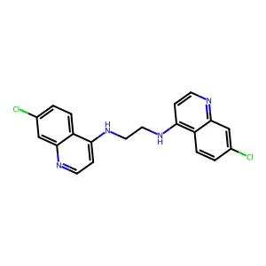 N,N'-bis(7-chloroquinolin-4-yl)ethane-1,2-diamine structure