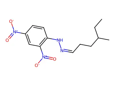 4-Methylhexanal 2,4-dinitrophenyl hydrazone structure