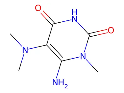 6-amino-5-(dimethylamino)-1-methylpyrimidine-2,4(1H,3H)-dione structure