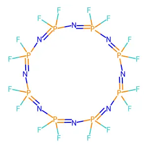 Cyclo-octakis(difluorophosphonitrile) structure