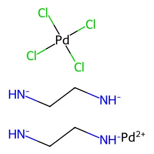 2-Azanidylethylazanide,palladium(2+),tetrachloropalladium structure