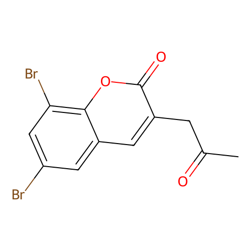 6,8-dibromo-3-(2-oxopropyl)-2H-chromen-2-one structure