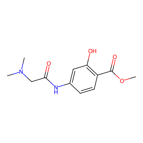 Methyl 4-[[2-(dimethylamino)acetyl]amino]-2-hydroxybenzoate structure