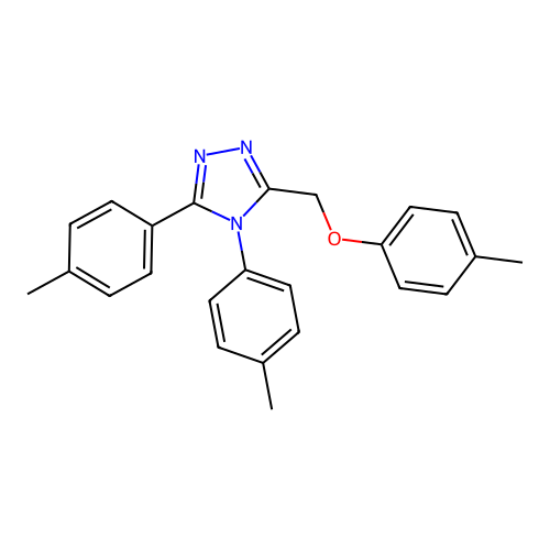 4H-1,2,4-Triazole, 4,5-bis(4-methylphenyl)-3-((4-methylphenoxy)methyl)- structure