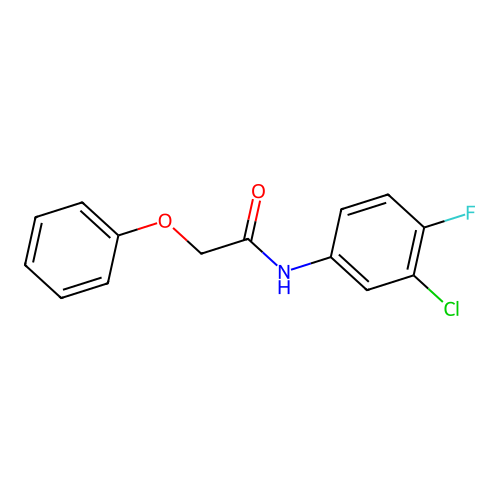 N-(3-chloro-4-fluorophenyl)-2-phenoxyacetamide structure