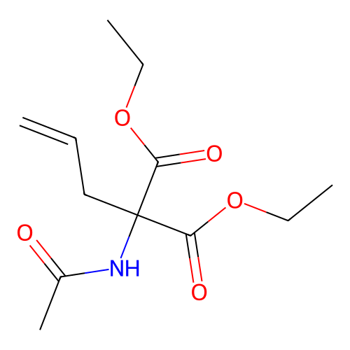 Diethyl 2-(acetylamino)-2-allylmalonate structure