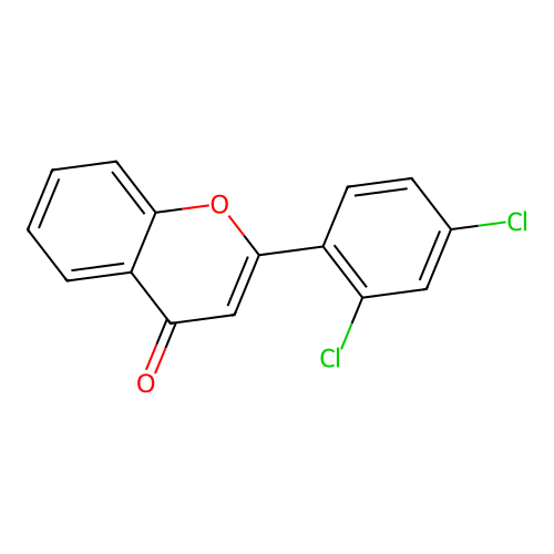 4H-1-Benzopyran-4-one, 2-(2,4-dichlorophenyl)- structure