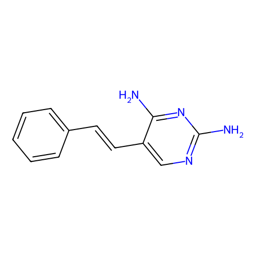 5-(2-Phenylethenyl)pyrimidine-2,4-diamine structure