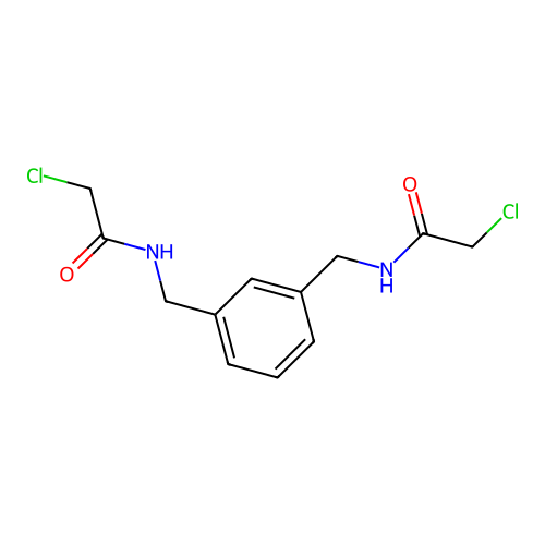 2-chloro-N-({3-[(2-chloroacetylamino)methyl]phenyl}methyl)acetamide structure