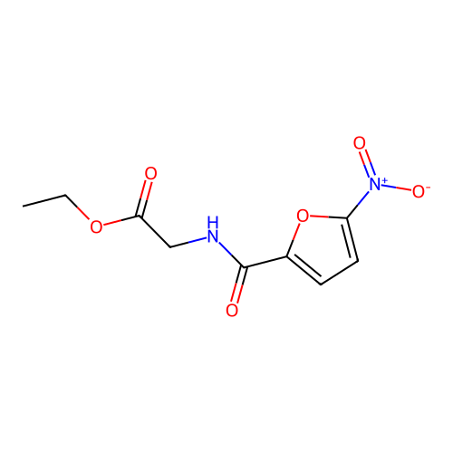 Ethyl 2-[(5-nitro-2-furyl)carbonylamino]acetate structure