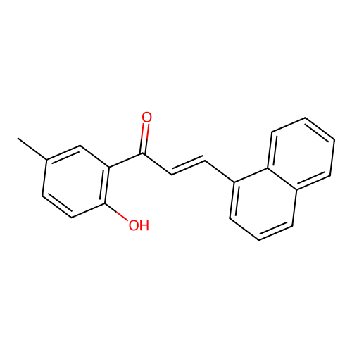 (E)-1-(2-hydroxy-5-methylphenyl)-3-naphthalen-1-ylprop-2-en-1-one structure
