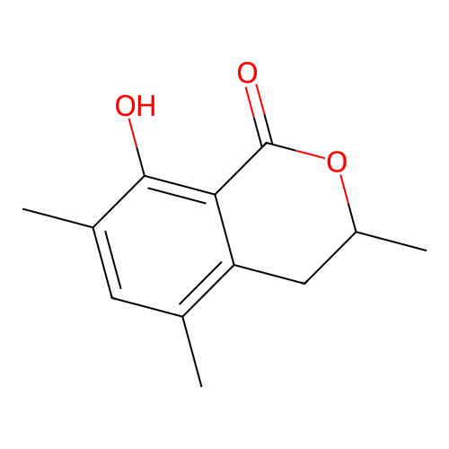1H-2-Benzopyran-1-one, 3,4-dihydro-8-hydroxy-3,5,7-trimethyl- structure