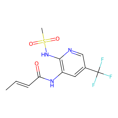 2-Butenamide, N-(2-((methylsulfonyl)amino)-5-(trifluoromethyl)-3-pyridinyl)- structure