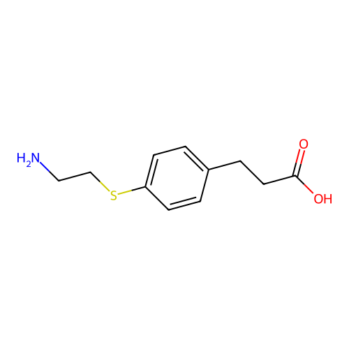 3-[4-(2-Aminoethylthio)phenyl]propionic acid structure