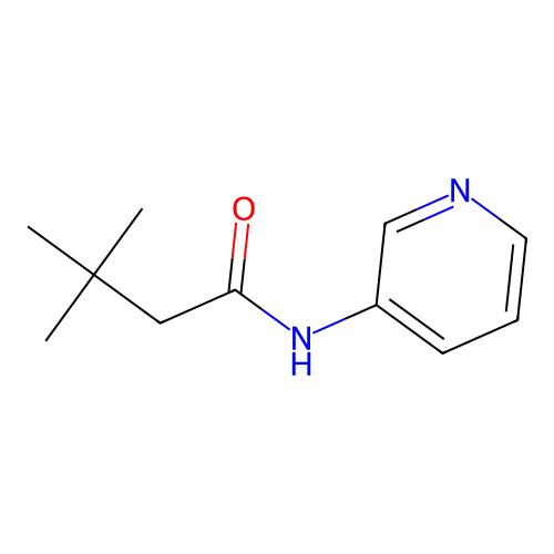 3,3-dimethyl-N-pyridin-3-ylbutanamide structure
