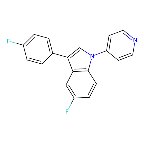 1h-Indole,5-fluoro-3-(4-fluorophenyl)-1-(4-pyridinyl)- structure