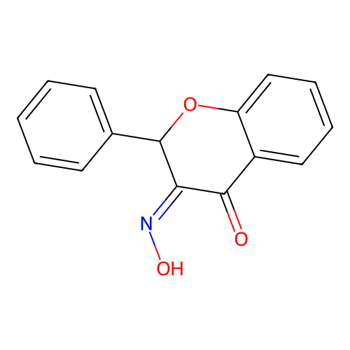 (3Z)-3-hydroxyimino-2-phenylchromen-4-one structure