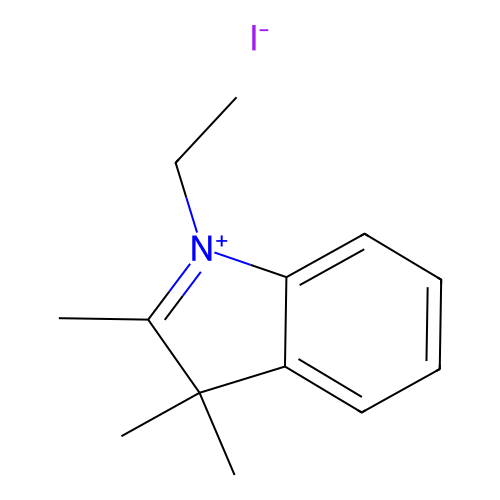 1-Ethyl-2,3,3-trimethyl-3H-indolium Iodide structure