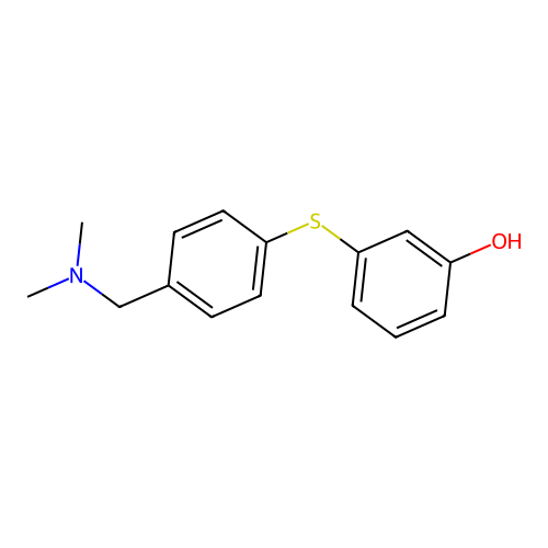 3-({4-[(Dimethylamino)methyl]phenyl}sulfanyl)phenol structure
