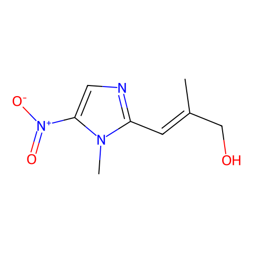 2-Methyl-3-(1-methyl-5-nitro-1H-imidazol-2-yl)-2-propen-1-ol structure