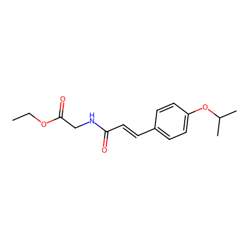 (E)-ethyl 2-(3-(4-isopropoxyphenyl)acrylamido)acetate structure