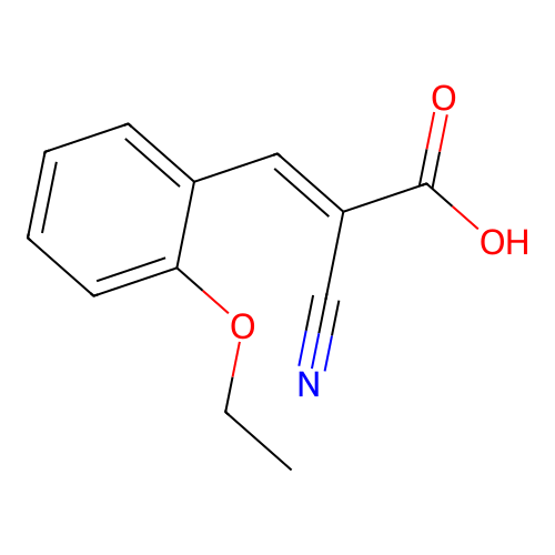 (E)-2-cyano-3-(2-ethoxyphenyl)prop-2-enoic acid structure