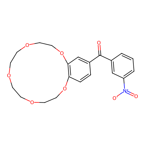 (3-Nitro-phenyl)-(6,7,9,10,12,13,15,16-octahydro-5,8,11,14,17-pentaoxa-benzocyclopentadecen-2-yl)- methanone structure