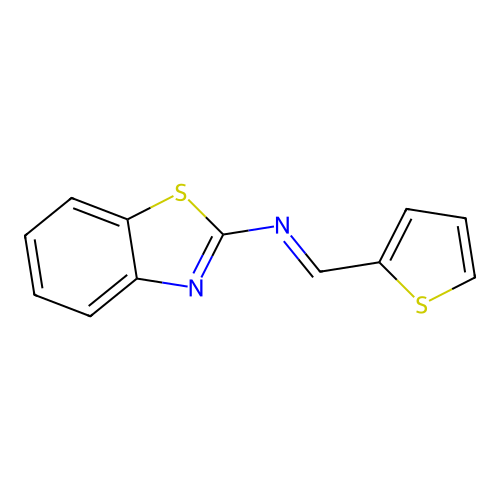 N-[(E)-Thiophen-2-ylmethylidene]-1,3-benzothiazol-2-amine structure