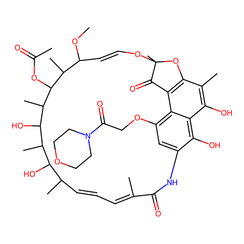 Rifamycin B morpholide structure